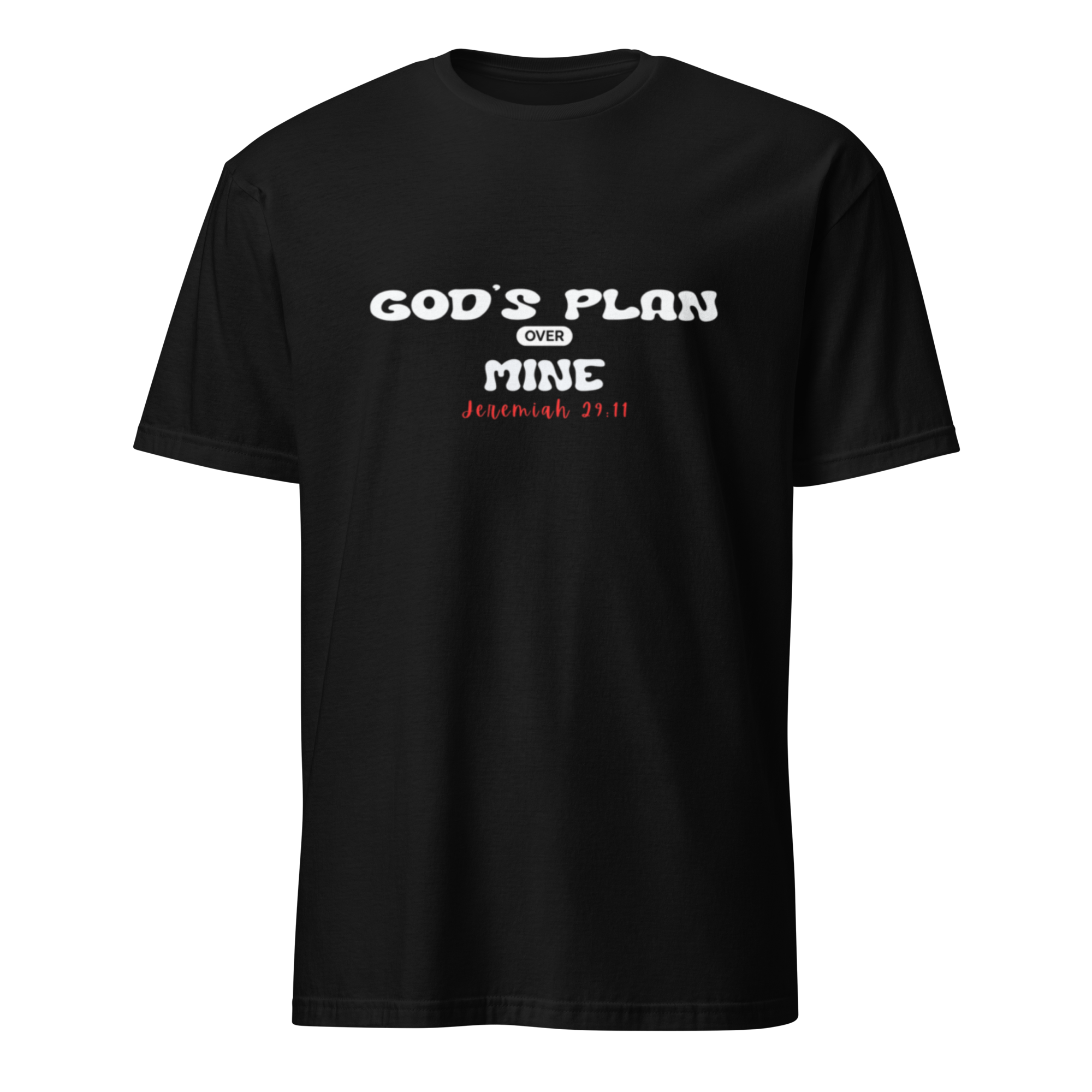 God’s Plan Over Mine Jeremiah 29:11 Minimalist Christian Shirt | Premium Unisex Tee by Amadeo Clothing