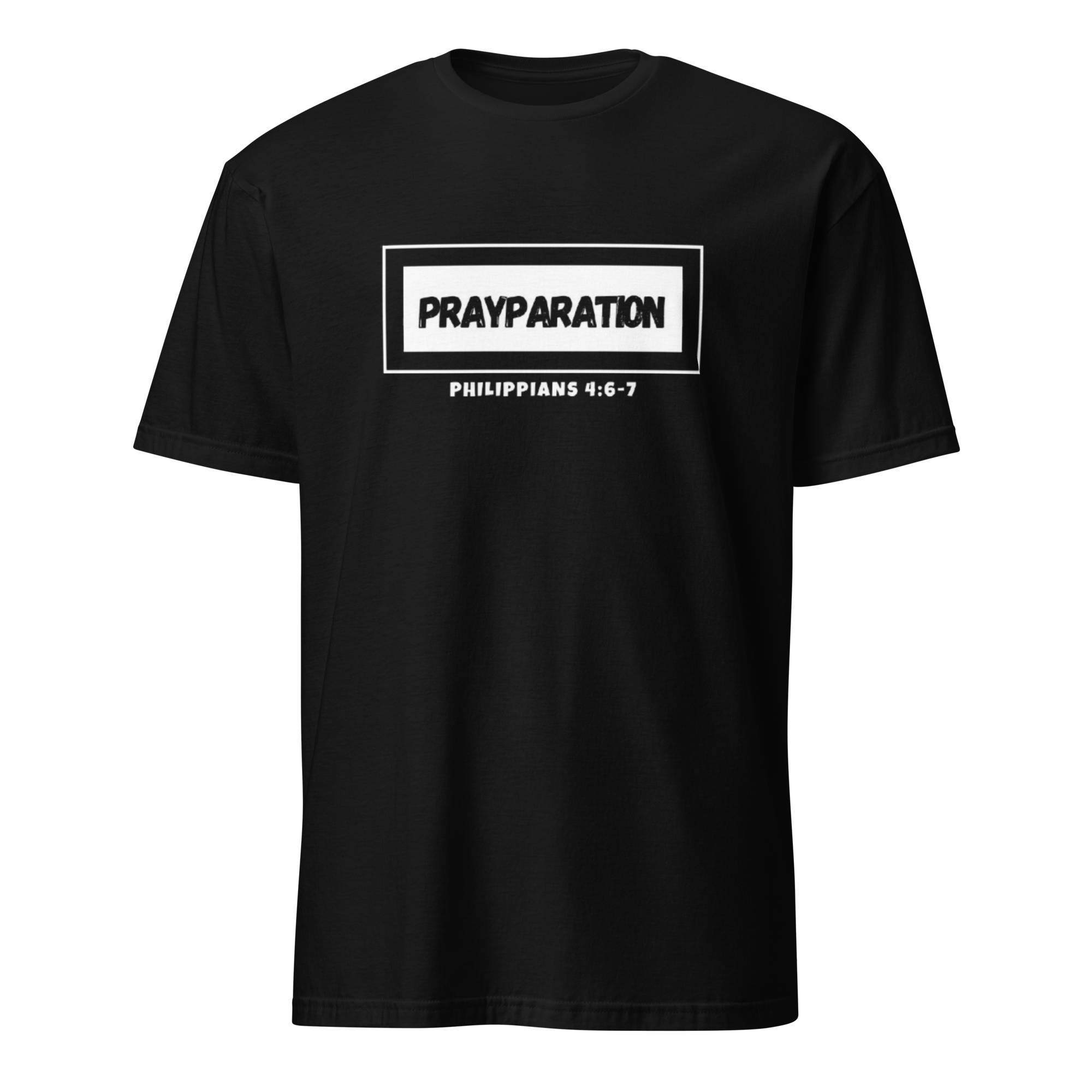 Prayparation Philippians 4:6–7 Minimalist Christian Shirt | Premium Unisex Tee by Amadeo Clothing
