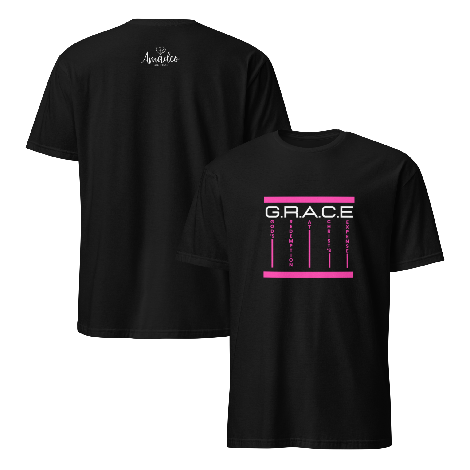 Grace – God’s Redemption at Christ’s Expense | Minimalist Christian Shirt | Premium Unisex Tee by Amadeo Clothing