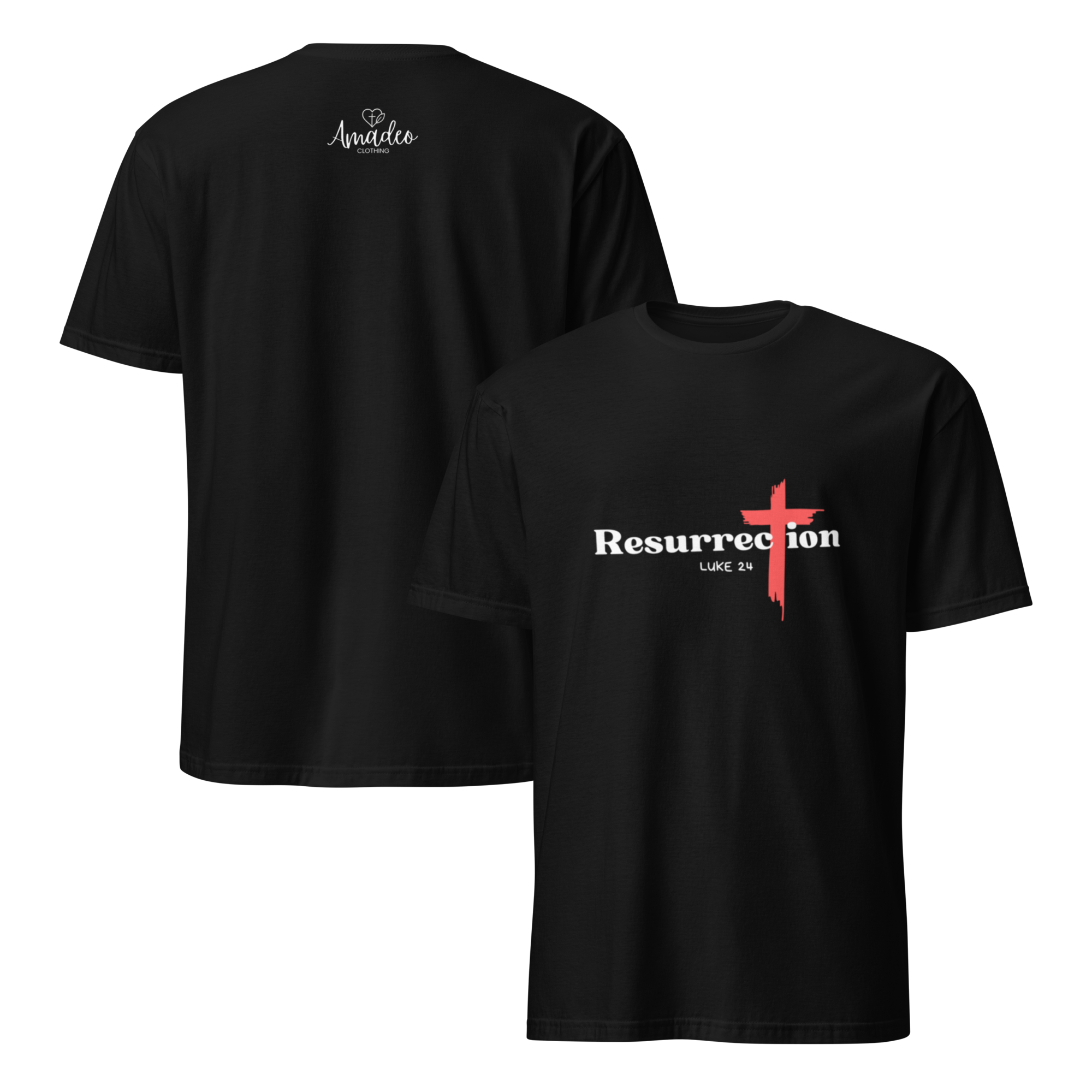 Resurrection Luke 24 Minimalist Christian Shirt | Premium Unisex Tee by Amadeo Clothing