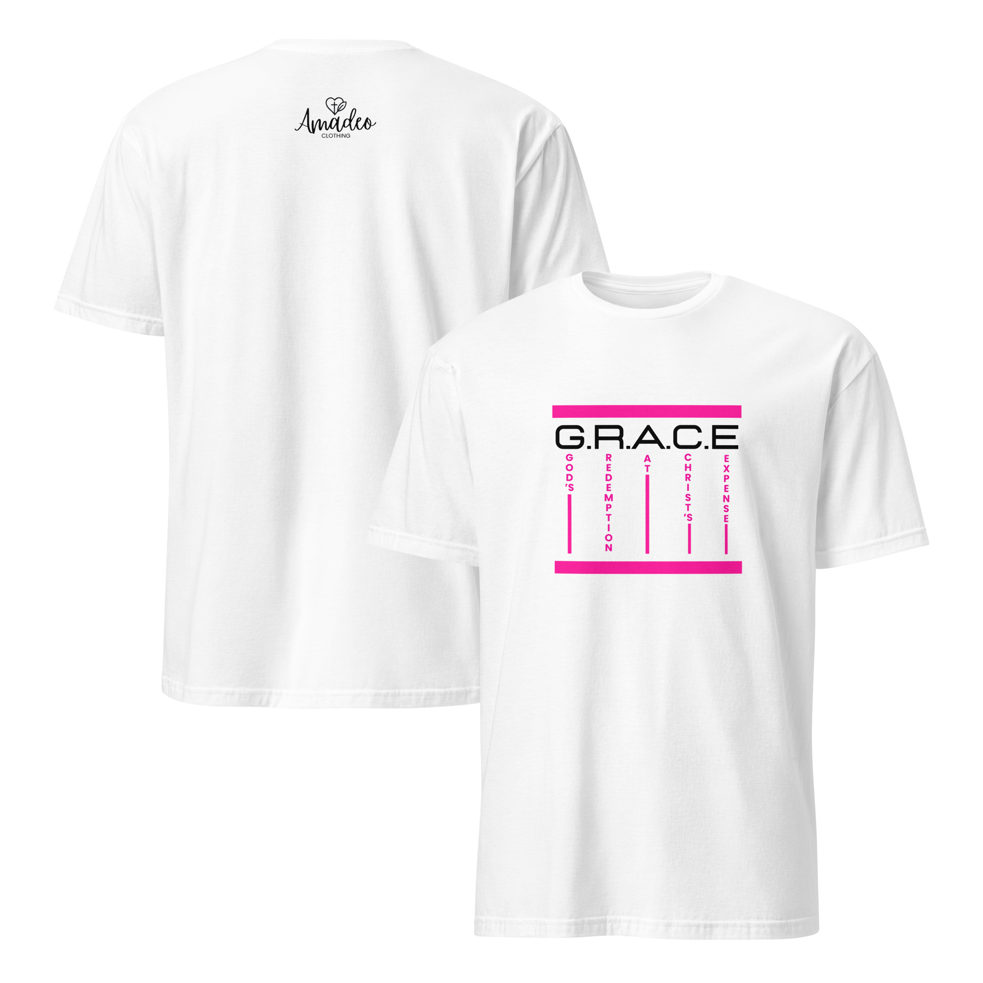 Grace – God’s Redemption at Christ’s Expense | Minimalist Christian Shirt | Premium Unisex Tee by Amadeo Clothing