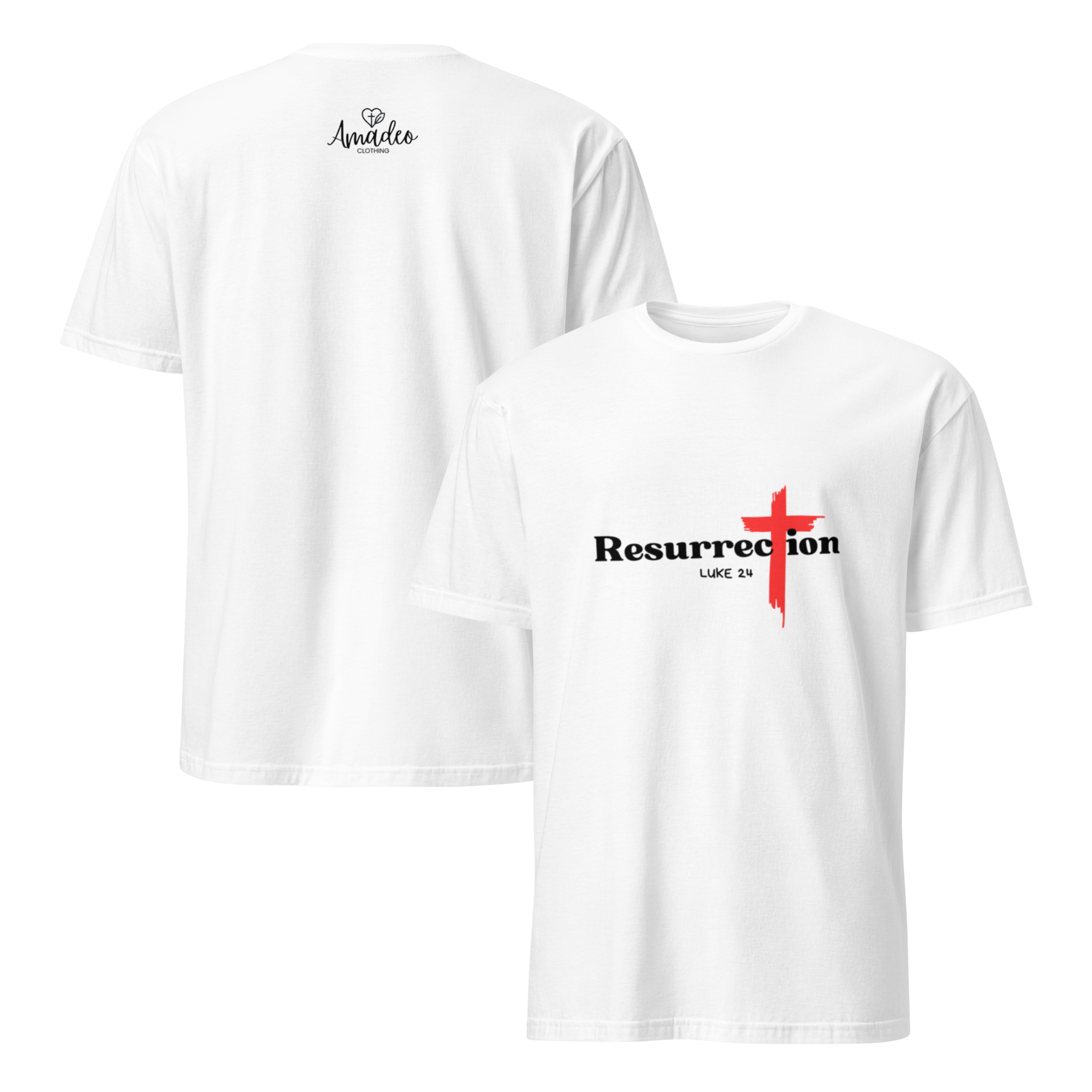 Resurrection Luke 24 Minimalist Christian Shirt | Premium Unisex Tee by Amadeo Clothing